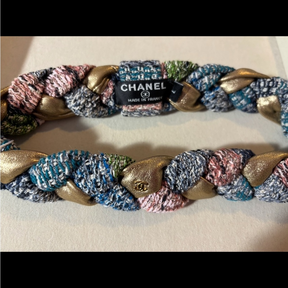 Chanel Multicolor Braided Headband